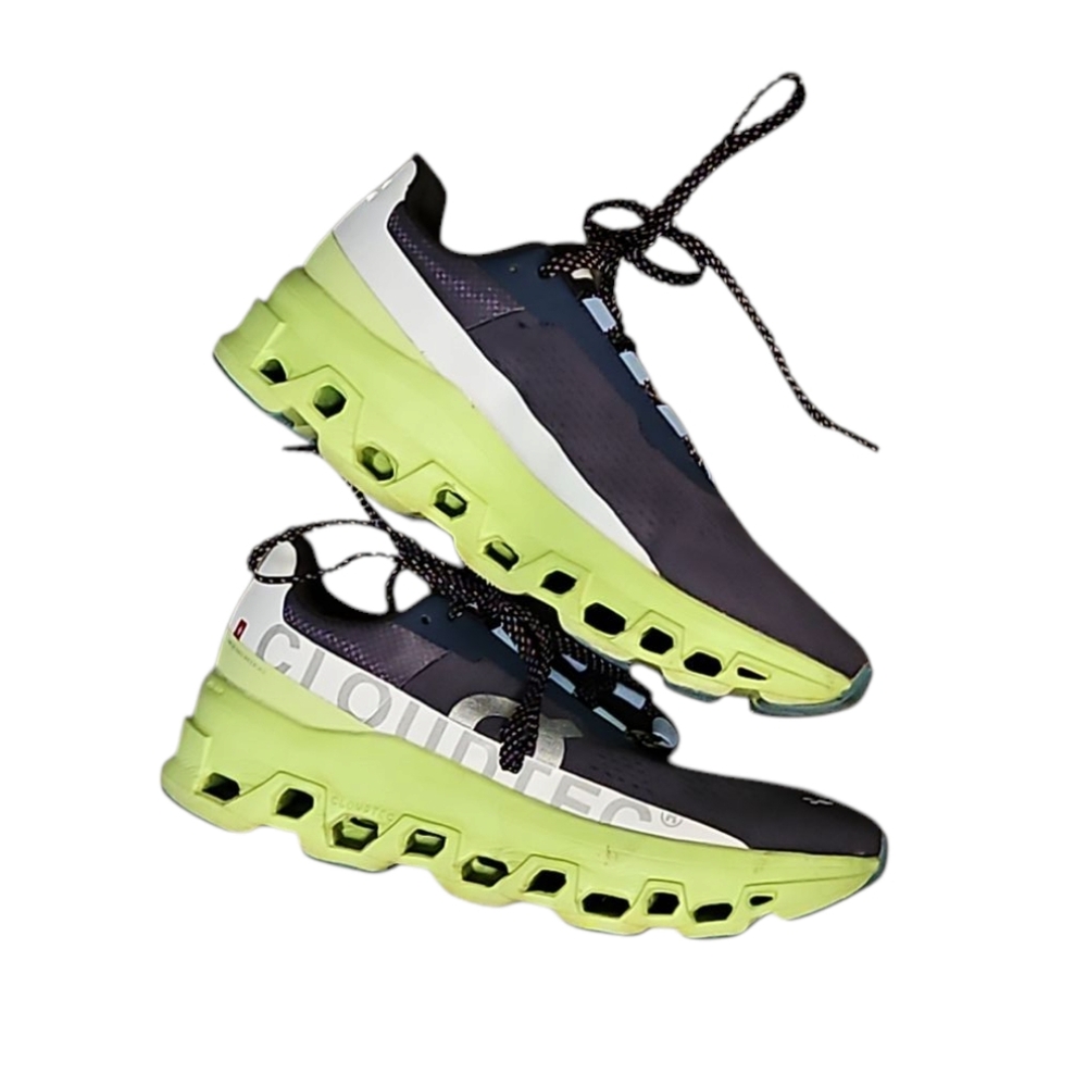 On Running Athletic Shoes - Blue and Green - Picture 2 of 3